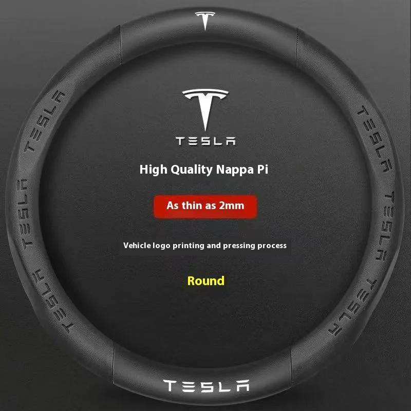 CPSSA1 Car Steering Wheel Cover for Tesla Model 3 Model S Y X Roadster 2019-2025 Auto Interior Steering Wheel Accessories Anti-Slip