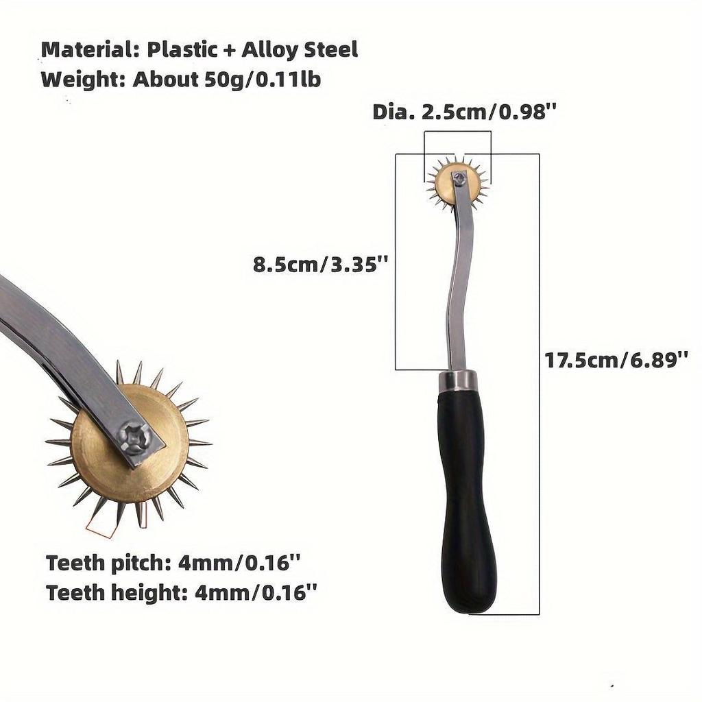 1 шт. Нержавеющая сталь бумага кожа зубчатая шестерня разметочное колесо для оверлочной маркировки интервала в кожевенном ремесле и шитье
