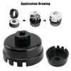 Hat-Type Oil Filter Cap Wrench Aluminum Oil Filter Removal Tool for Toyota Lexus Prius Corolla RAV4 Lightweight Anti-Rust