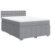VidaXL Sommier à lattes de lit avec matelas Gris clair 160x200cm Tissu 3287133