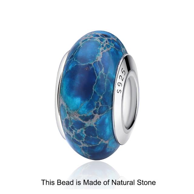 2023 Новый Оригинальный 100% Стерлингового Серебра 925 пробы Стеклянные Бусины Дерево Камень Муранский Цветок Подвески Подходит Браслет Diy Женские Ювелирные Изделия