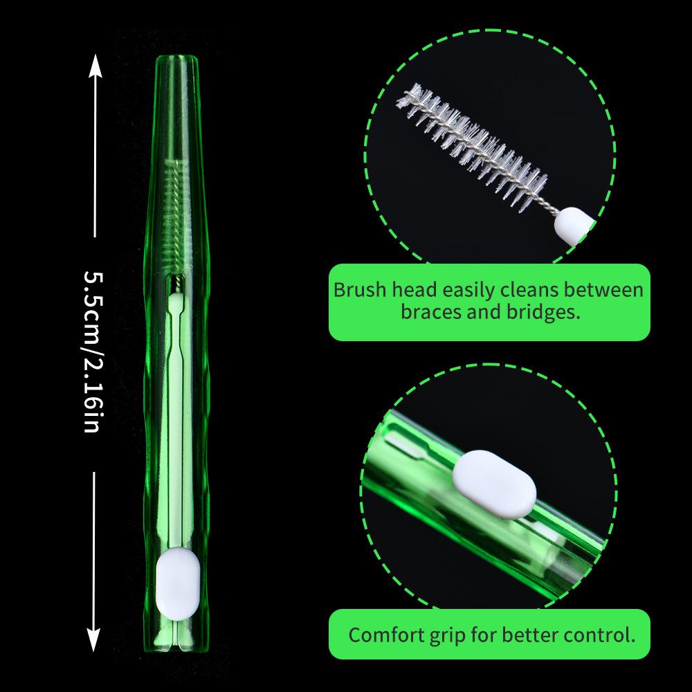 Retractable Interdental Brush for Orthodontic Braces - 10 Pcs/box