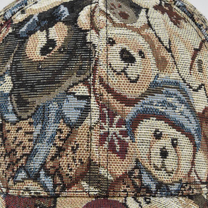 Cute Bear Baseball Cap Sun Hat Dog Print Men's Women's Youth Cotton Button Hat Hip Hop Vintage Hat