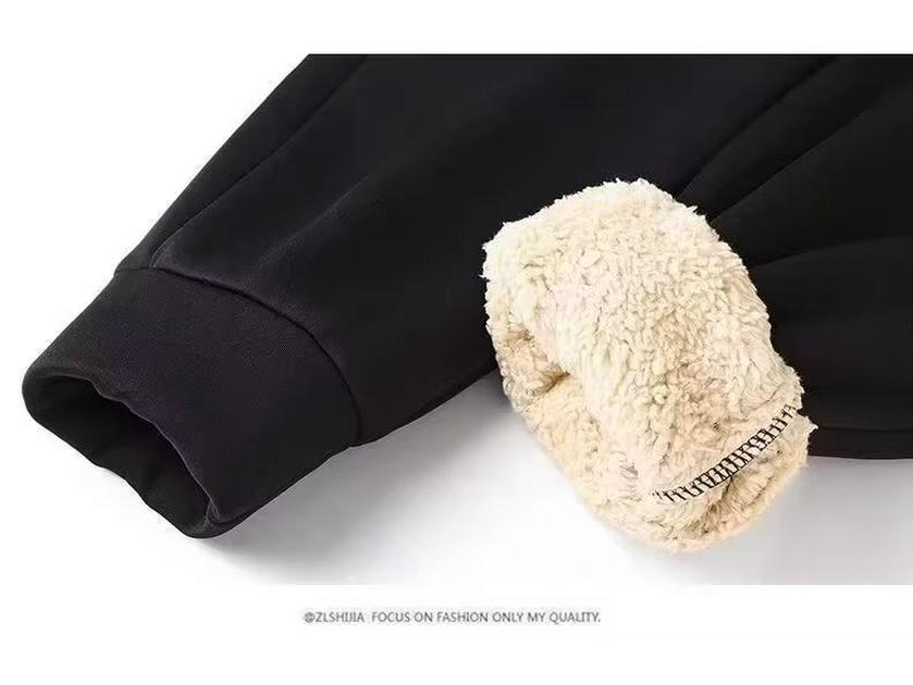 Мужской зимний теплый кардиган из овечьей шерсти с флисовой подкладкой на молнии