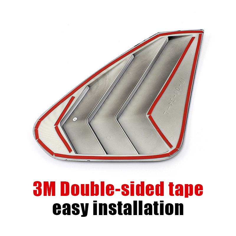 For Toyota RAV4 XA50 Hybrid 2019 2020 2021 2022 2023 2024 1Pair ABS Car Side Rear Window Louver Shutter Cover Trim Stickers