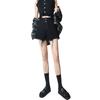 Wowen Classic and Minimalist Fashion Versatile Black Female Summer Broken Holes Wide-legged Pants A Word Loose Ragged Edge Shorts Female Denim Shorts