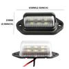 2PCS White LED License Plate Light 12V 24V For SUV Truck Trailer Marker Side Lamp 6-SMD LED Bulbs Car License Plate Lights