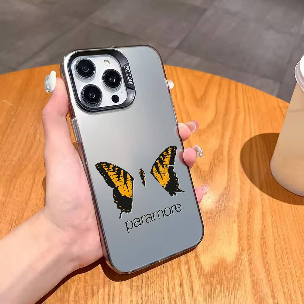COOL Band P-Paramore-E Phone Case For iPhone17,16,15,14,13,12,11 Plus,Pro Max Candy Silver Plated Inside Cover