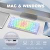 YUNZII X75 Hot Swap Mechanical Keyboard Transparent Keycap Gasket Mounted 75 Keyboard RGB Backlit Gaming Keyboard Compatible with White Wired