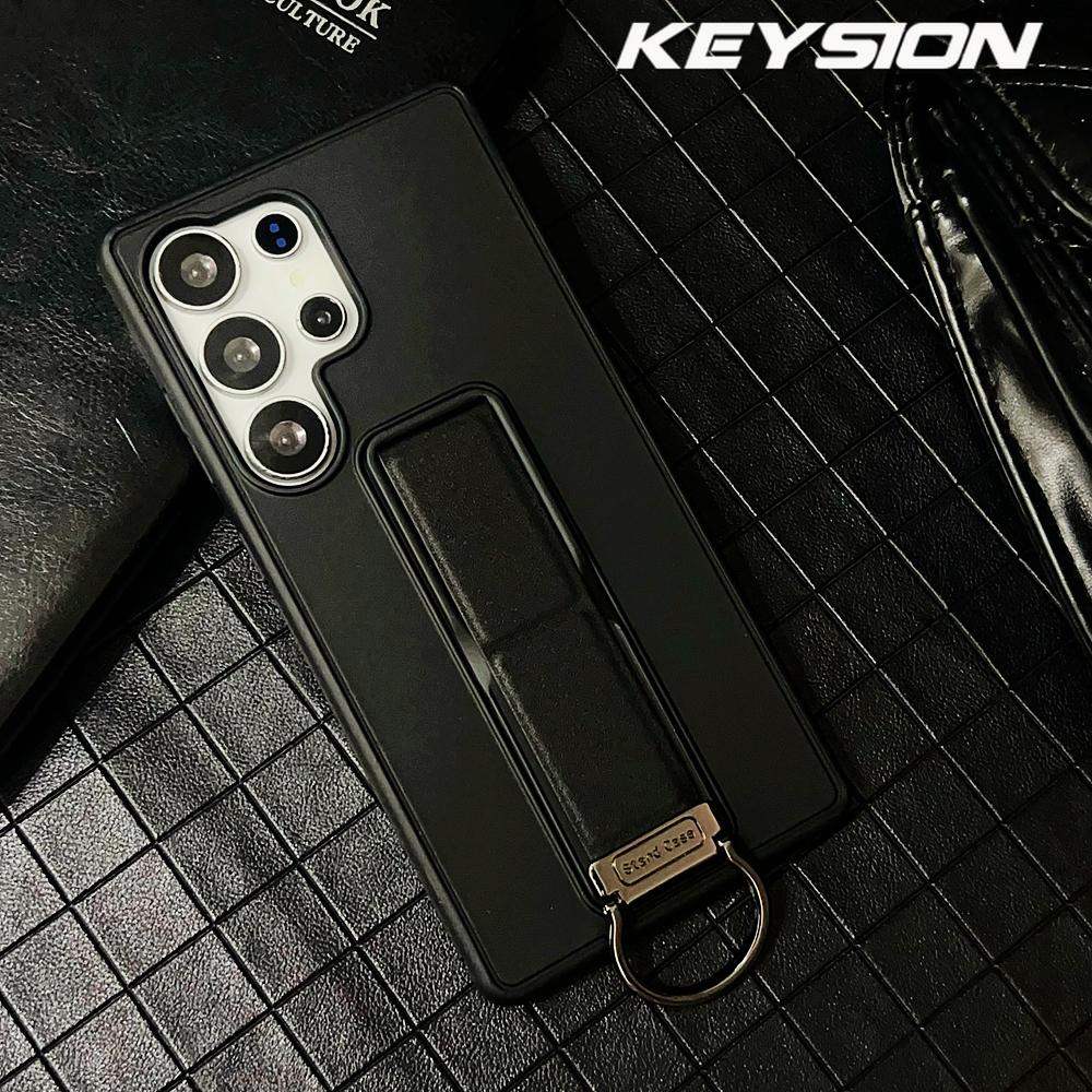 KEYSION Ударопрочный бронированный чехол для Samsung S26 Ultra 5G Мягкий силикон+ПК Складная подставка Задняя крышка телефона для Galaxy S26+ Plus