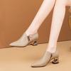 Sapatos femininas женские симпатичные остроносые бежевые высококачественные весенне-зимние ботильоны женские классические удобные сексуальные туфли для вечеринок ba93