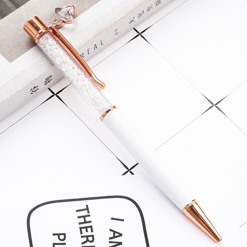1 шт., шариковая ручка, школьные принадлежности, канцелярские принадлежности, офисные металлические кристаллы, вращающийся люксовый бренд, высокое качество, медсестра, бриллиант, розовое золото, клевер