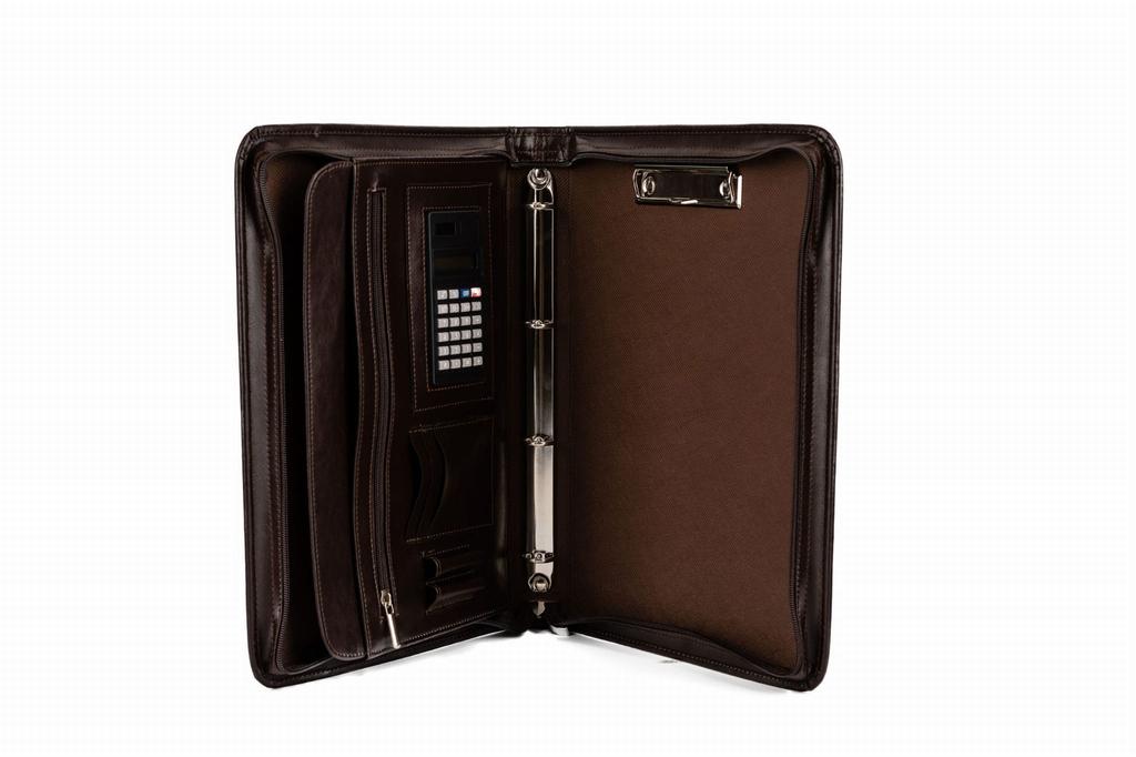 Elegancka teczka męska a4 tizano bw02 - aktówka z kalkulatorem i ringiem