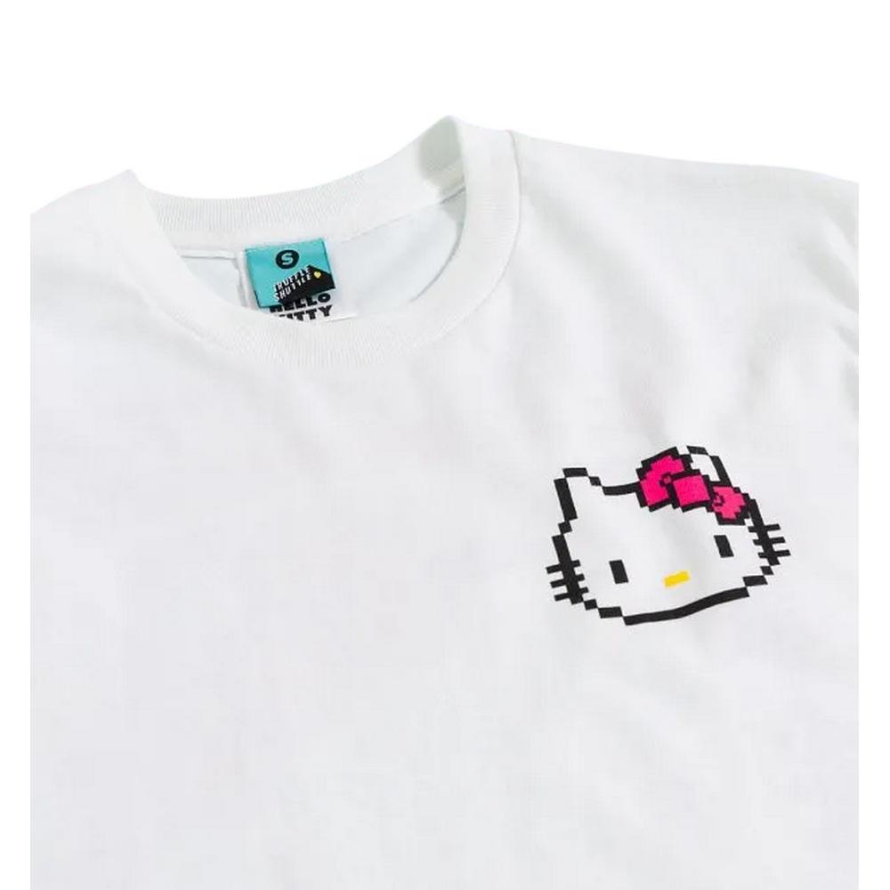 Sanrio Unisex Adult Hello Kitty Pixel Windows Heavyweight T-Shirt