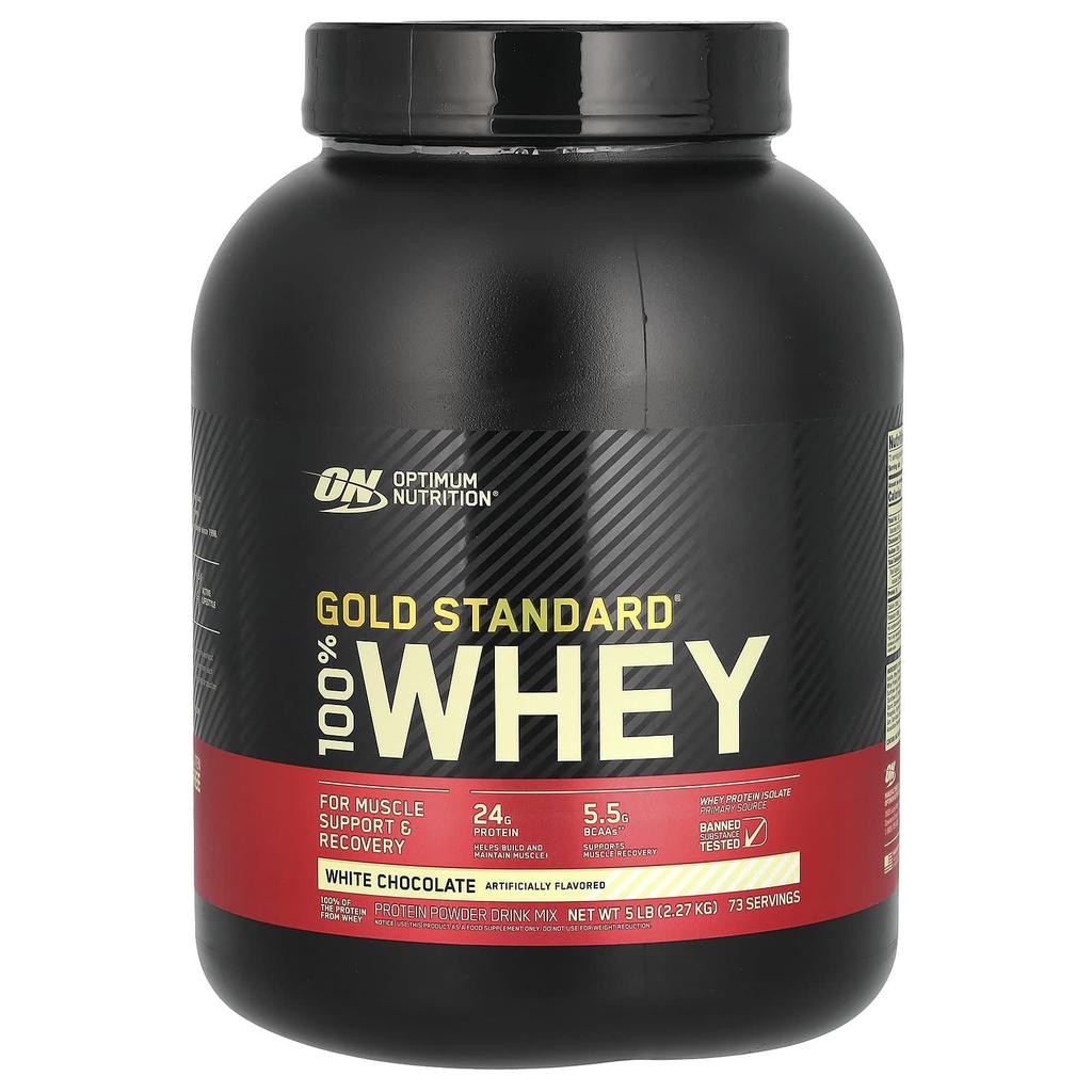 Optimum Nutrition, Gold Standard, 100% Whey, White Chocolate, 5 lbs (2.27 kg)