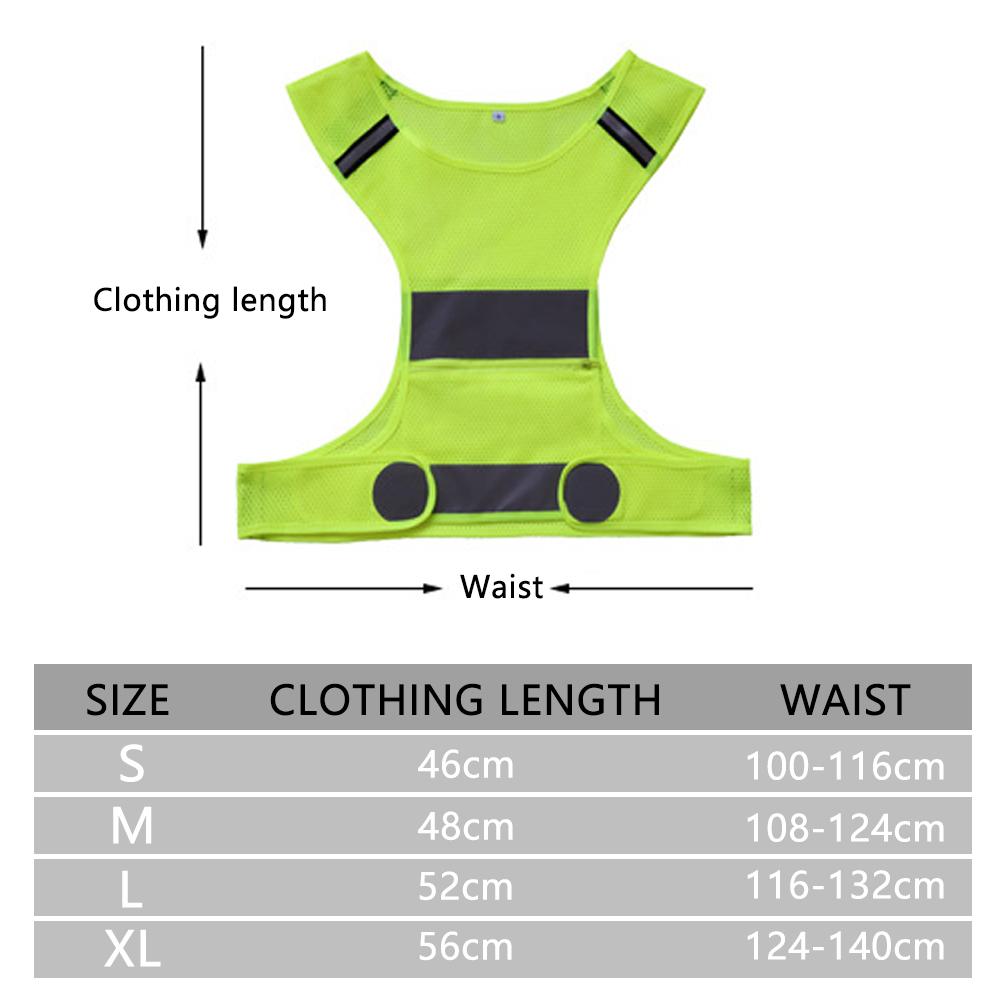 Светоотражающий жилет для езды на велосипеде ночью, бега, безопасности, спортивного жилета, ночного бега, велосипедного бега, путеводного света