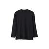 Y-3 Loose Cotton Shoulder Long Sleeve T-Shirt Unisex Tops Black IV8232