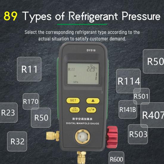 DY518 Автоматический измеритель фтора Стандартный интерфейс Высокоточный холодильный цифровой коллекторный измерительный прибор Бытовая поставка