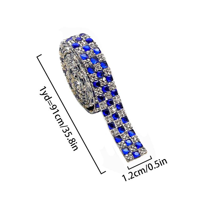 2 рулона стразовой ленты 1 ярд/рулон блестящая наклейка термоаппликация цепь лента для шляп сумок курток стекла DIY