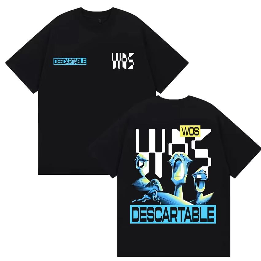 Rapper Wos Ds3 Album 2026 Logo Graphic Tshirt Unisexs Retro Fashion High Quality T Shirt Hip Hop Cotton Tees Streetwear