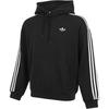 adidas Оригинальная худи 3S в полоску Классический дизайн с тремя полосками Мягкий свободный пуловер с длинным рукавом Повседневные топы для мужчин Черный KG3903