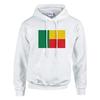 Sweat à capuche - PIXELFORMA - Drapeau du Bénin - Blanc - Manches longues - Mixte