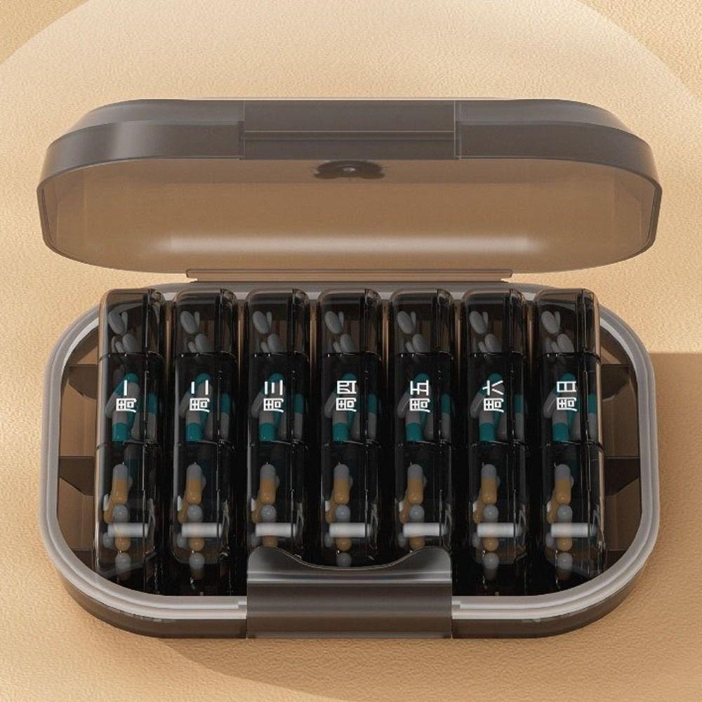 21-Compartment Medicine Dispenser Sealed Weekly Pill Organizer Pill Box  Medicine Repackaging