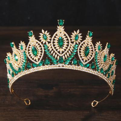 Роскошные тиары и короны со стразами Королевская тиара Королевы Диадема Свадебная корона Украшения для волос Аксессуары для костюмов на выпускной и конкурс