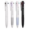 3-Color Retractable Gel Pen Cute Minimalist Design 3-in-1 Black Red Blue Ink Smooth Writing for School Students