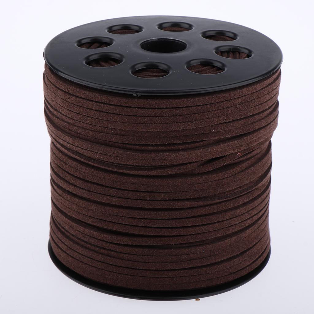 98 Yards 2.7mm Faux Suede Cord String Lace Beading Thread Black