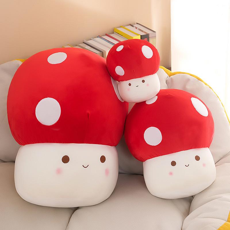 Adorable Mushroom Plush Toy Stuffed Doll With Pp Cotton Filling For Kids Gift