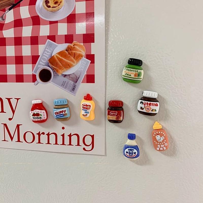 8 шт. магниты на холодильник забавные в форме животных милые мультяшные мини-игрушки с едой магнитные аксессуары наклейки на холодильник новинка подарок