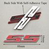 AABHC1 3D Metal Car Styling Red Black Logo SS Sticker Emblem Rear Trunk Badge For Chevrolet Camaro Chevelle Impala Malibu Accessories