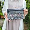 Double Zipper Pouch Liberty Print Made in Japan (Angelica Navy)