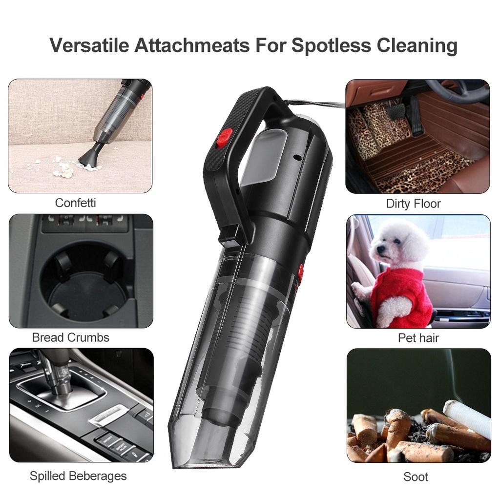 USB Auto Car Vacuum and Blow Cleaner Handheld Wireless Vacuum Powerful Cyclone Suction Rechargeable Wet And Dry 150W