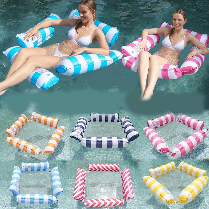 New Water Hammock Recliner Inflatable Floating Swimming Mattress Sea Swim Ring Swimming Pool Party Toy Recliner Swimming