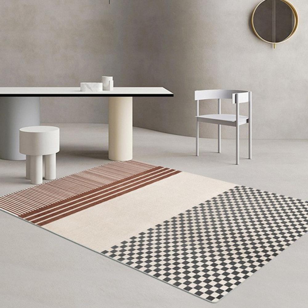 Modern Checkered Loop Pile Living Room & Bedroom Area Rug