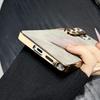 Plating Sheepskin Phone Case For Samsung Galaxy S26 S25 S24 S23 S22 Ultra Plus Fur Lambskin Leather Metal Lens Shockproof Cover