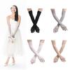 Opera Prom Full Finger Transparent Gloves Long Sheer Seamless Mitten Finger Pantyhose Gloves