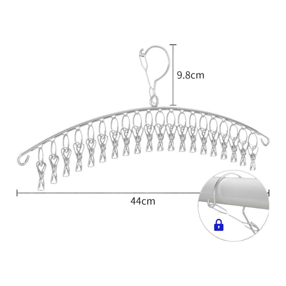 Strong Support Multi Clip Hanger Windproof Balcony Clothes Hanger Stainless Steel Hanger Home