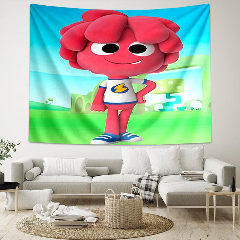 Jelly Jamm Print Tapestry, Backdrop, Easy Setup, Ideal for Bedroom, Office & Living Room, with Aesthetic Wall Hanging Decor.