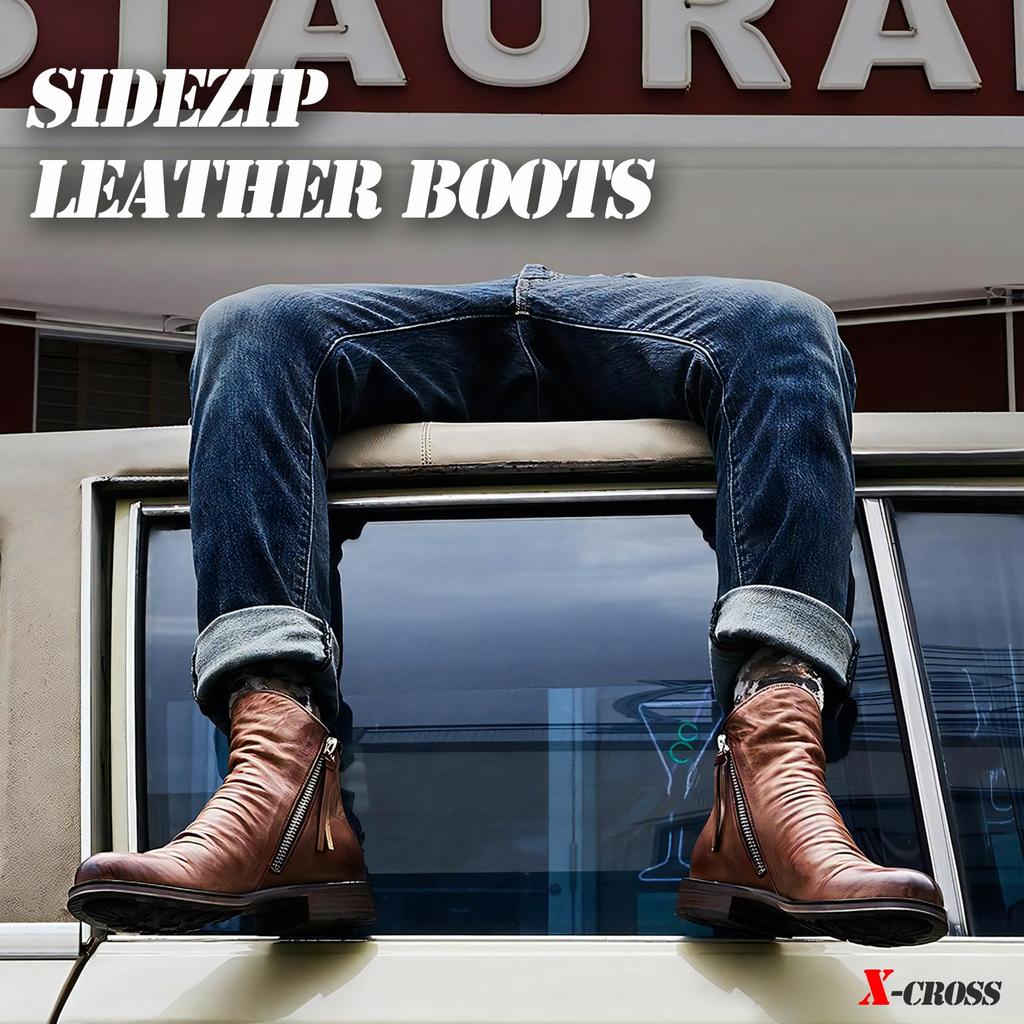 Мотоциклетные шорты с боковой молнией, коричневые, повседневные, легкие, больших размеров, уличные, боковые, искусственные, однотонные, для улицы, коричневые, с перекрестной шнуровкой, мужские ботинки, ботинки, на молнии, без шнурков,