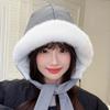Утолщенная пуховая хлопковая бархатная шапка с защитой ушей, морозостойкая, барочная, с ремешком, теплая шапка