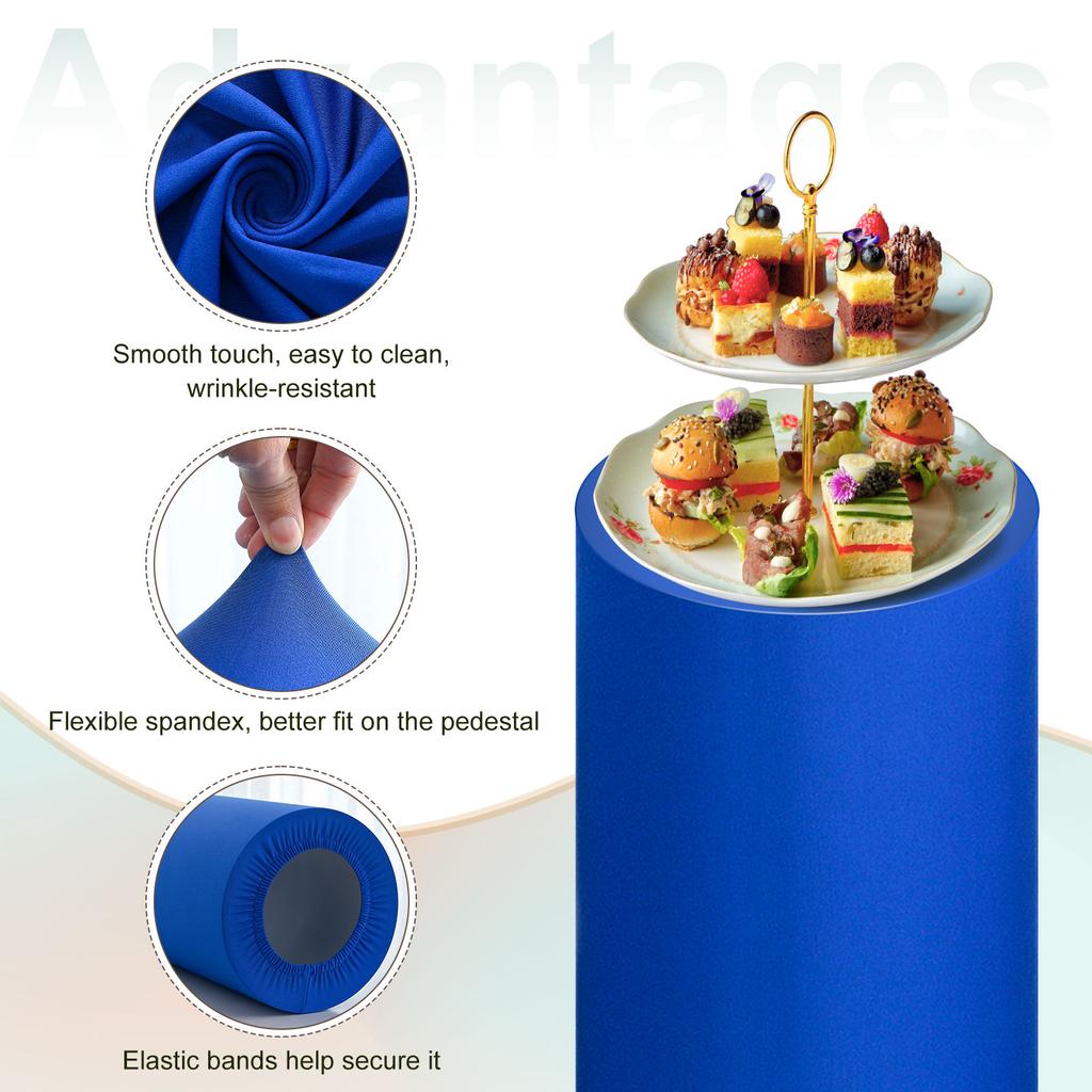 3/5 шт. Чехол для плинтуса, эластичный чехол для пьедестала, колонны, цилиндра, цилиндрические чехлы из спандекса для подставки для украшения на день рождения, свадьбу