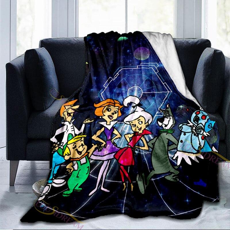Фланелевое флисовое одеяло с рисунком The Jetsons, супер мягкое, теплое, уютное одеяло для кровати, плюшевое легкое одеяло для дивана