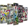 Five Piece Picture Canvas Print Graffiti Street Art