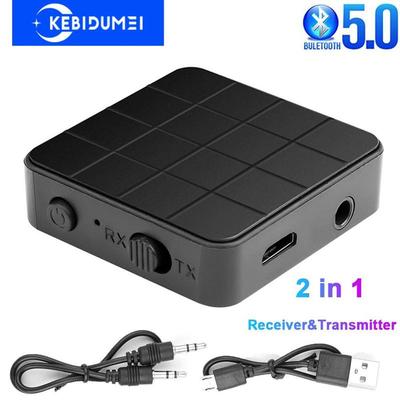 2 в 1 адаптер Bluetooth 5.0 беспроводной аудиоприемник-передатчик с разъемом 3,5 мм AUX для автомобильного динамика ПК