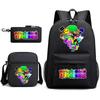 Rhythm Box Peripheral Elementary School Bag Starry Sky Backpack Three-piece Set