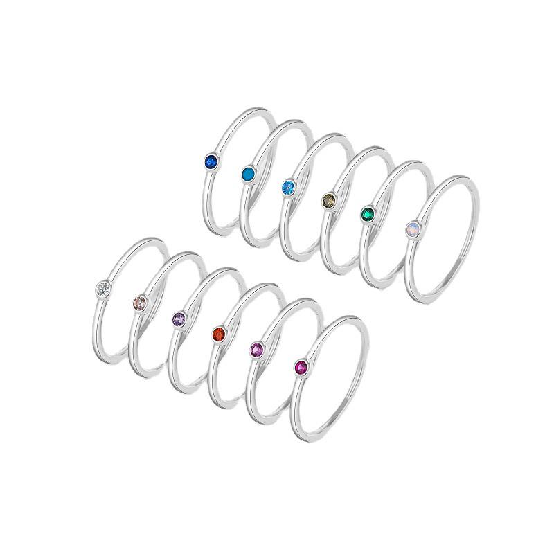 Кольцо из стерлингового серебра 925 пробы с цирконом «12 созвездий» для женщин - Японская легкая роскошь с бриллиантами