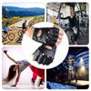 Punk Gloves Half Finger Punk PU Leather Gloves Breathable Accessories Fashion Outfits for Cycling Gym Dance Fitness Music